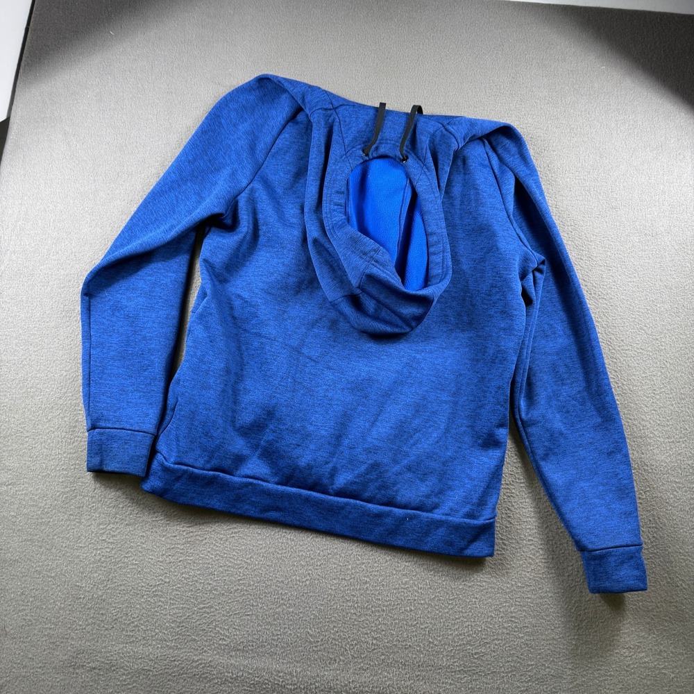 Nike Hoodie Mens M‎ Blue Therma-FIT Pullover Swoosh CU6238-492 Fleece Athleisure - Picture 2 of 8